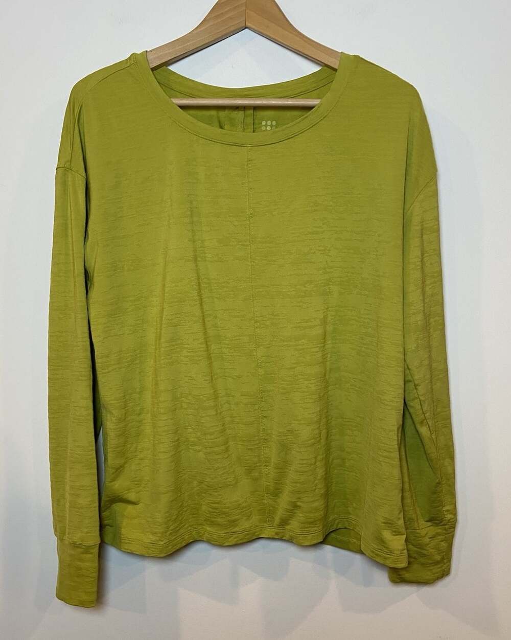 Title Nine Shirt Phoenix Back Pleat Long Sleeve Green Large L